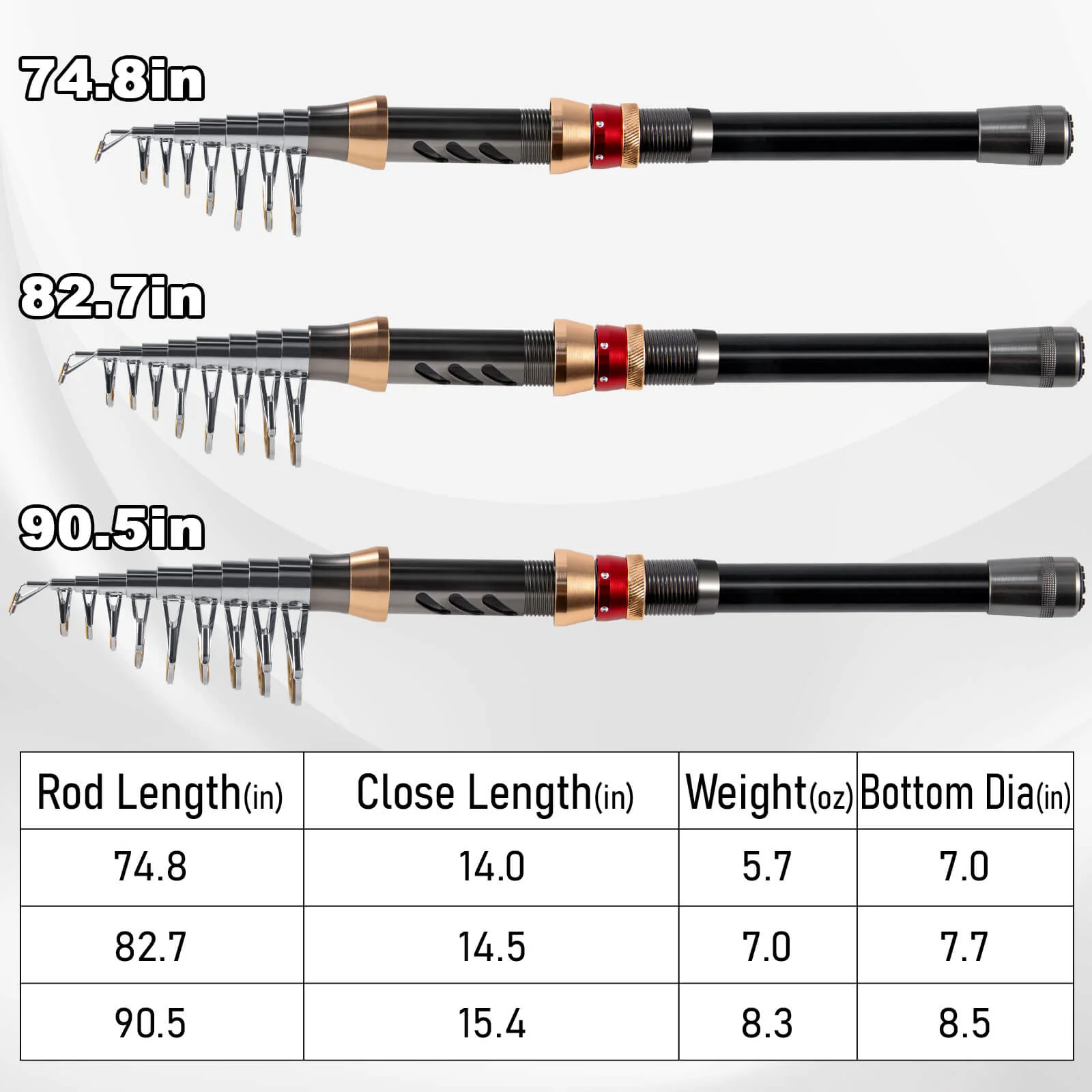 Dr.Fish 6-8FT Telescopic Fishing Rod and 4000 Spinning Reel Combo - Image 3