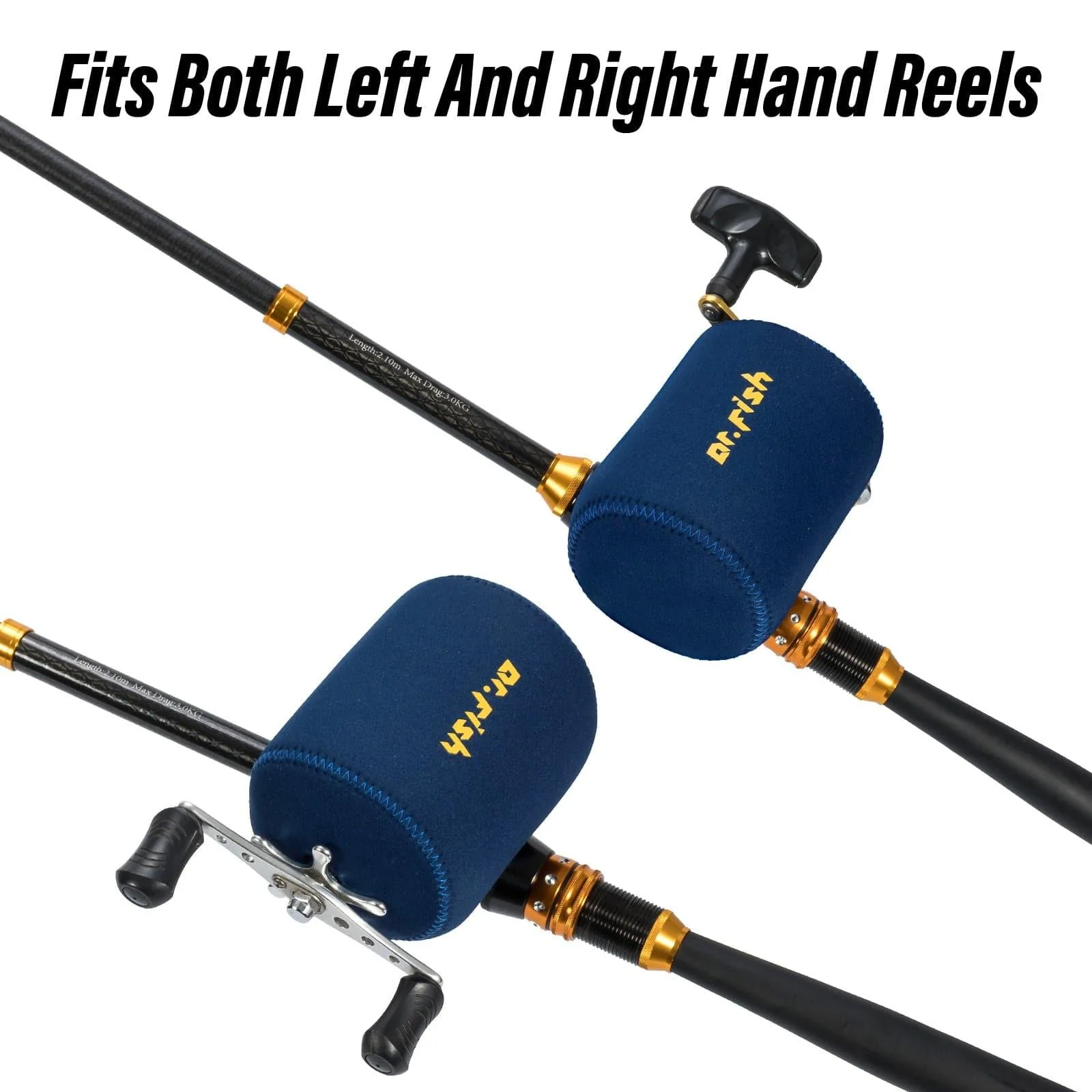 Dr.Fish 2pcs Baitcasting Fishing Reel Cover 2 Sizes - Image 6