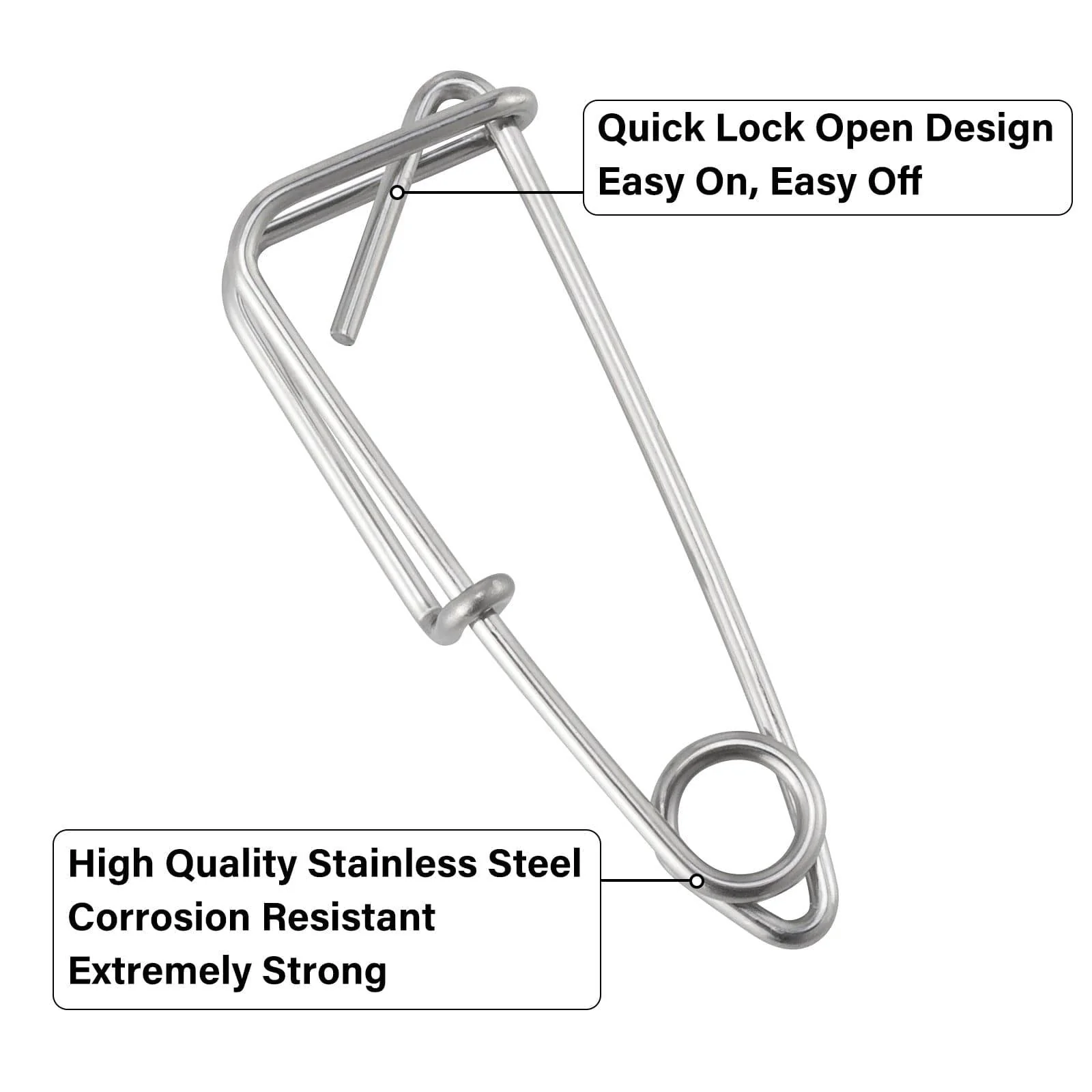 Dr.Fish 10pcs Sliver Trotline Clips - Image 3