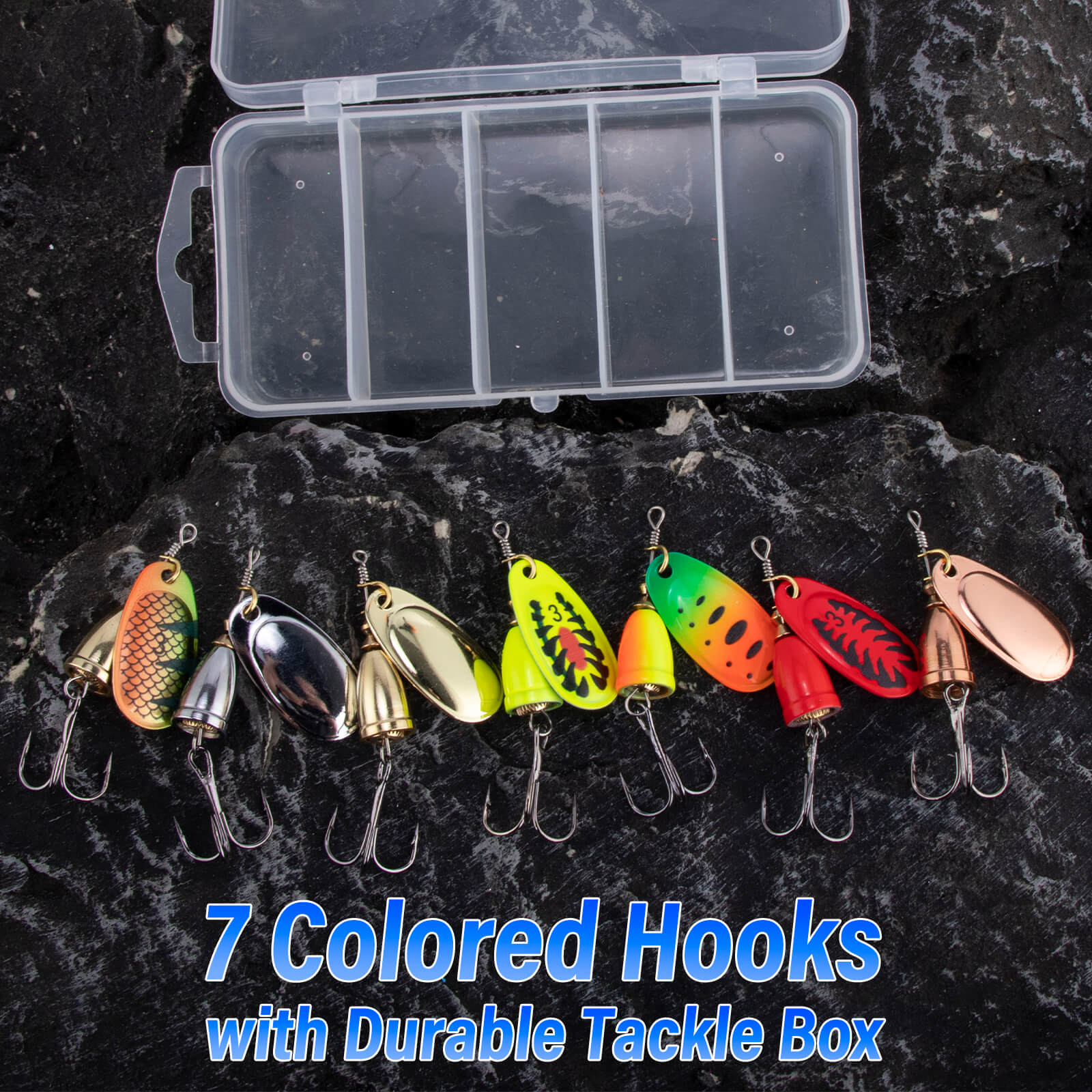 Dr.Fish Trout Spinners Lures Kit 1/4oz - Image 11