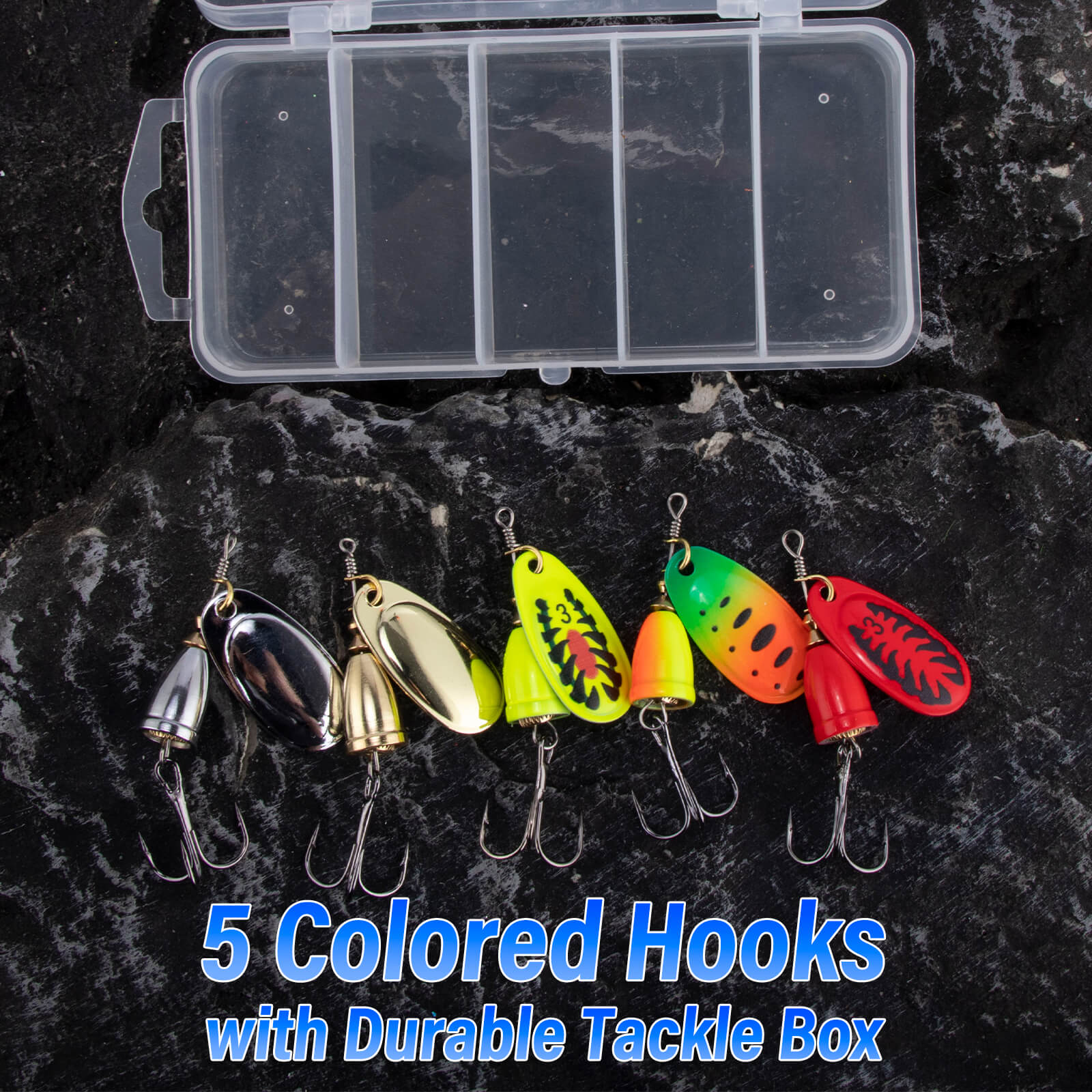 Dr.Fish Trout Spinners Lures Kit 1/4oz - Image 7