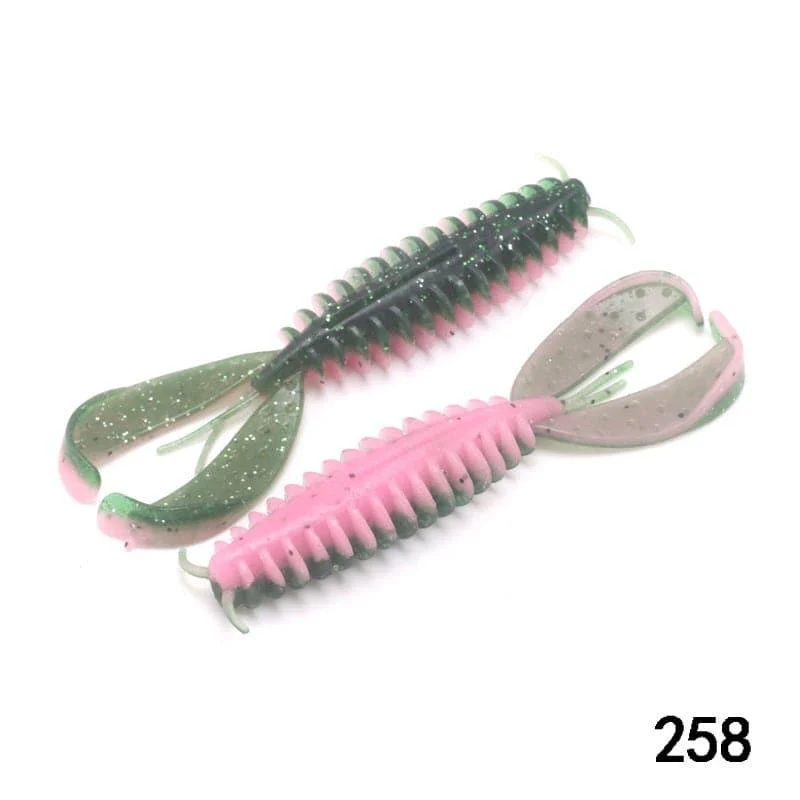 Dr.Fish 6/8pcs Twin Tail Worms 3.54'' - Image 15