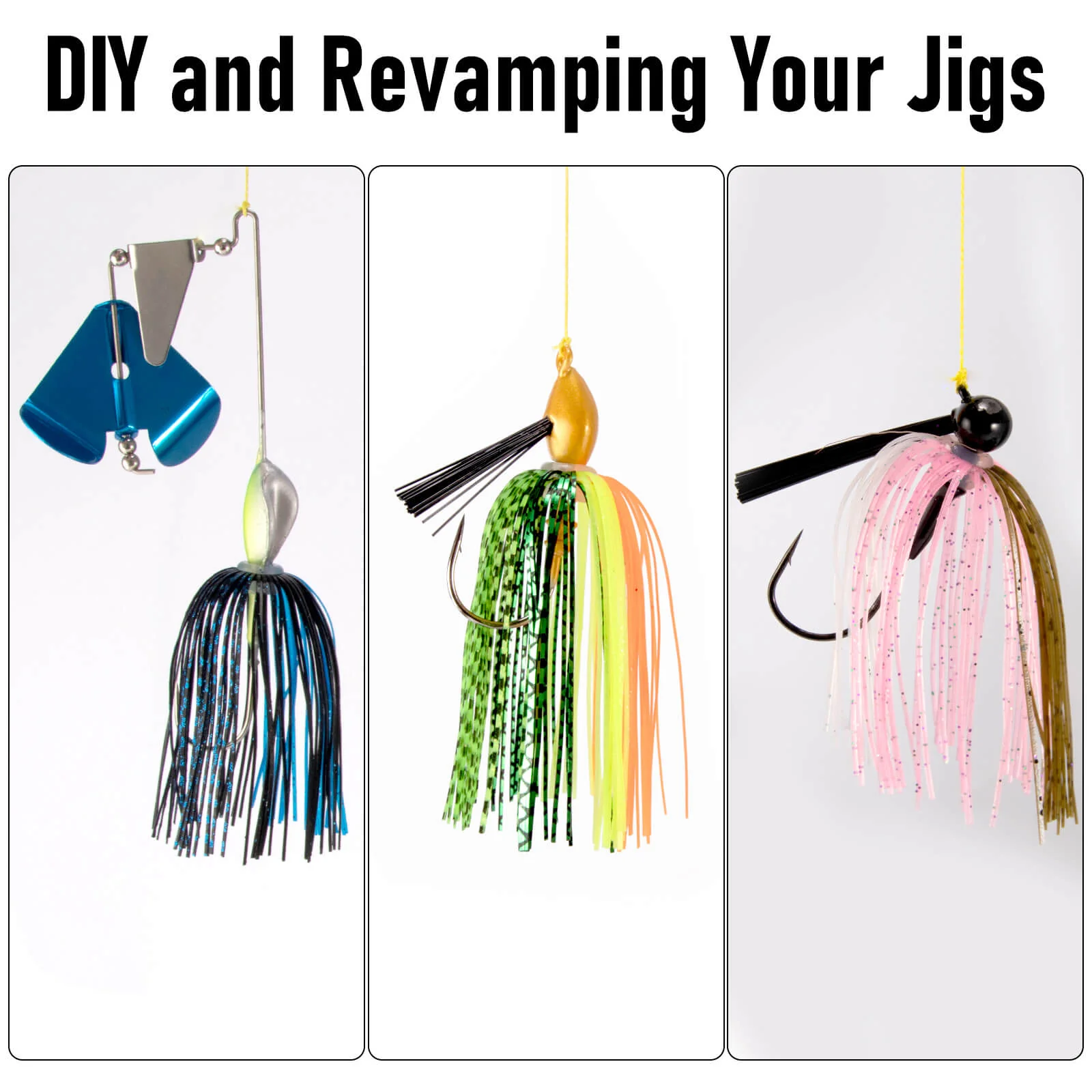 Dr.Fish 15pcs Umbrella Replacement Jig Skirts - Image 6