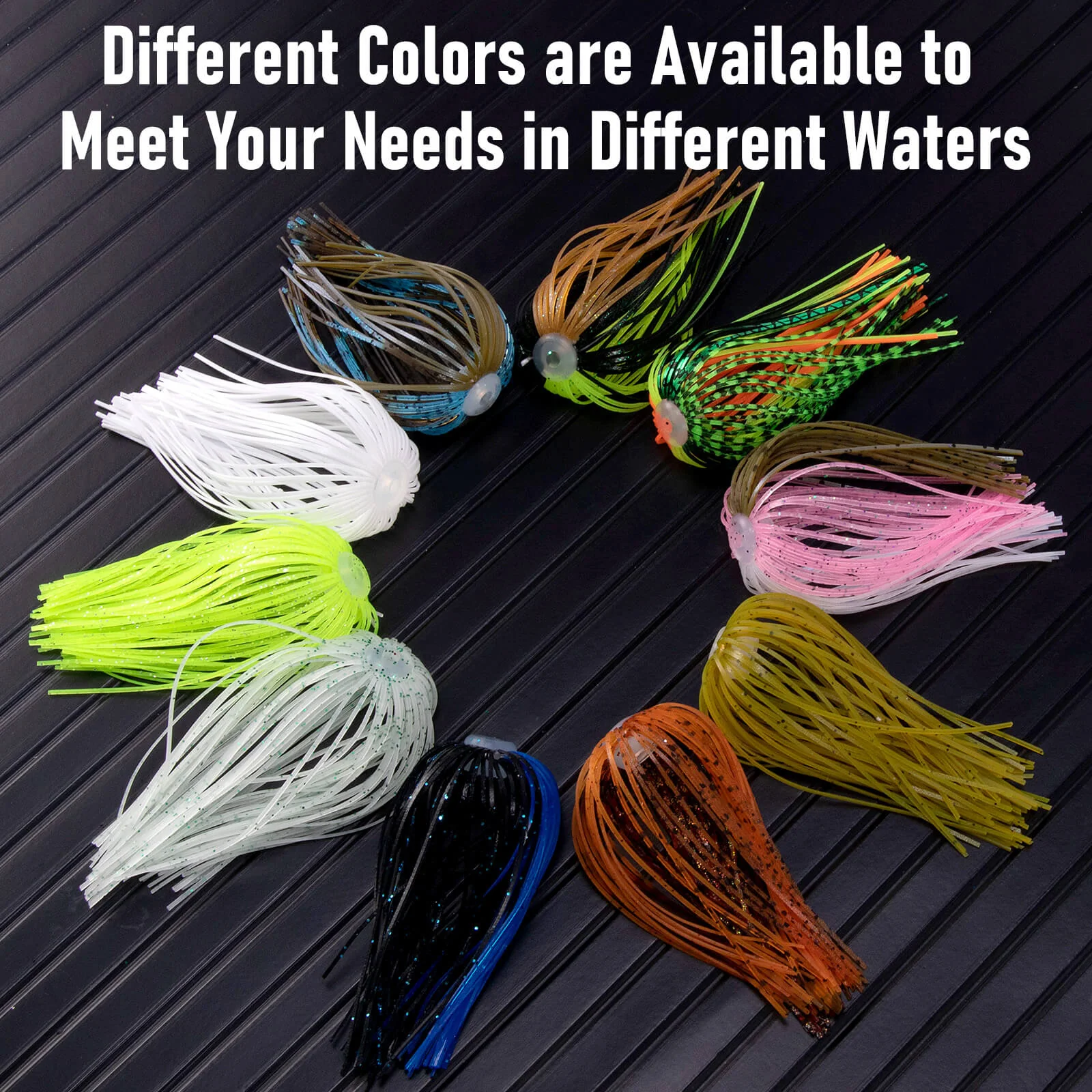 Dr.Fish 15pcs Umbrella Replacement Jig Skirts - Image 7