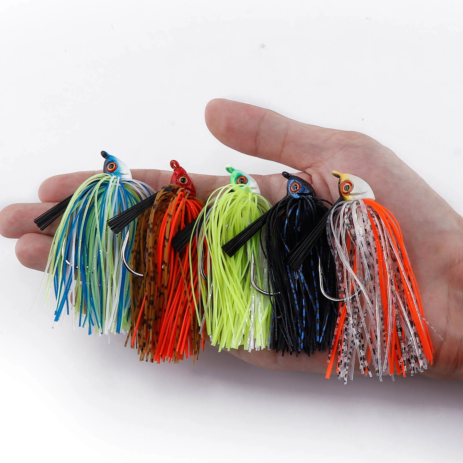 Dr.Fish 2pcs Weedless Bass Swim Jigs 3/8oz-1/2oz - Image 7