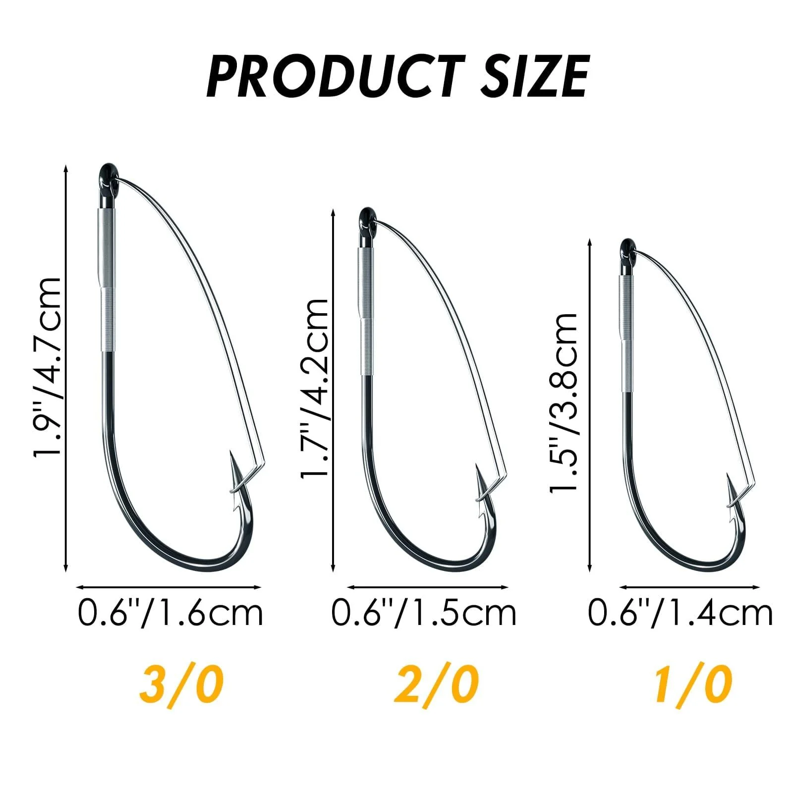 Dr.Fish Weedless Worm Hooks Long Shank - Image 6