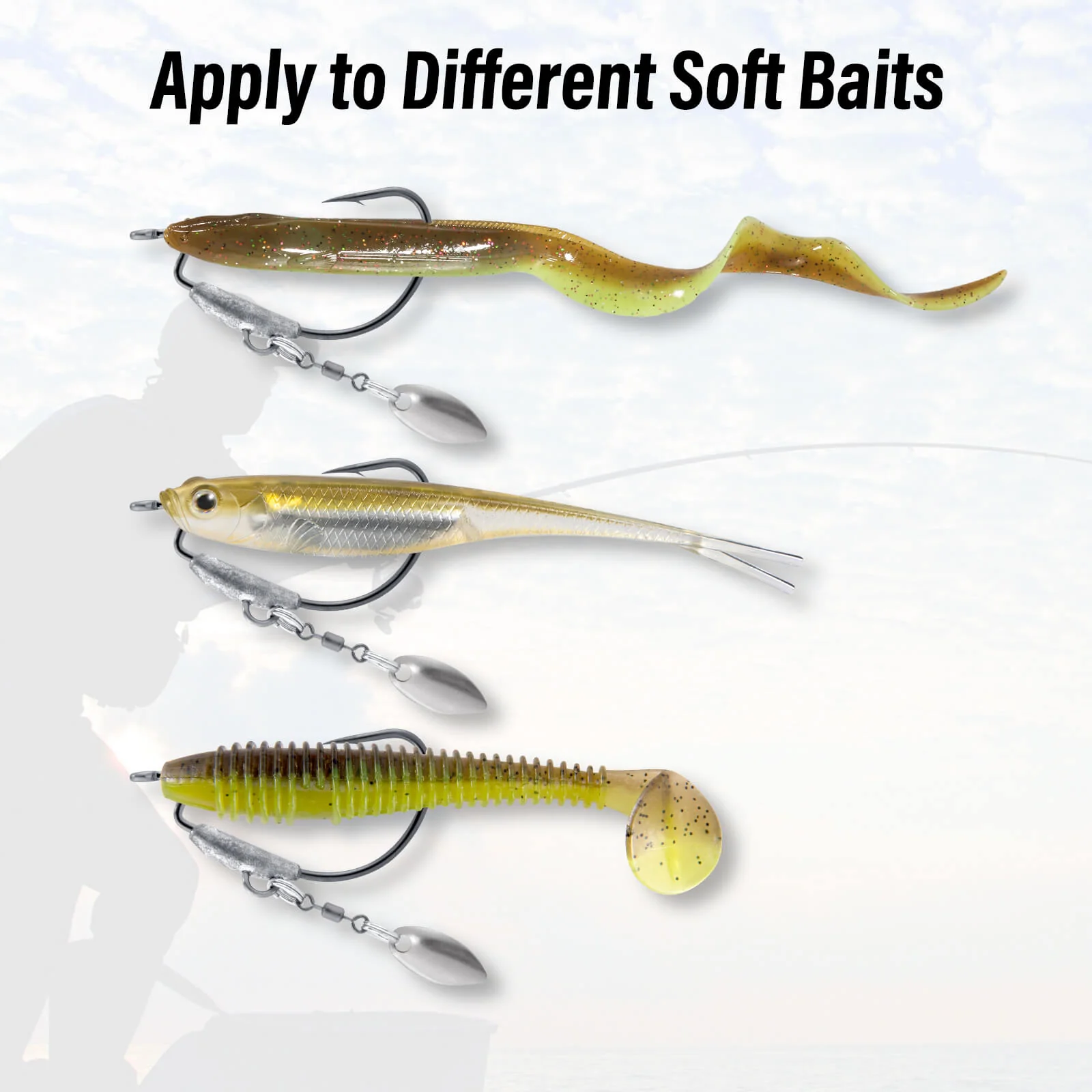 Dr.Fish 20pcs Weighted Swimbait Hooks 1/16oz-1/8oz - Image 4