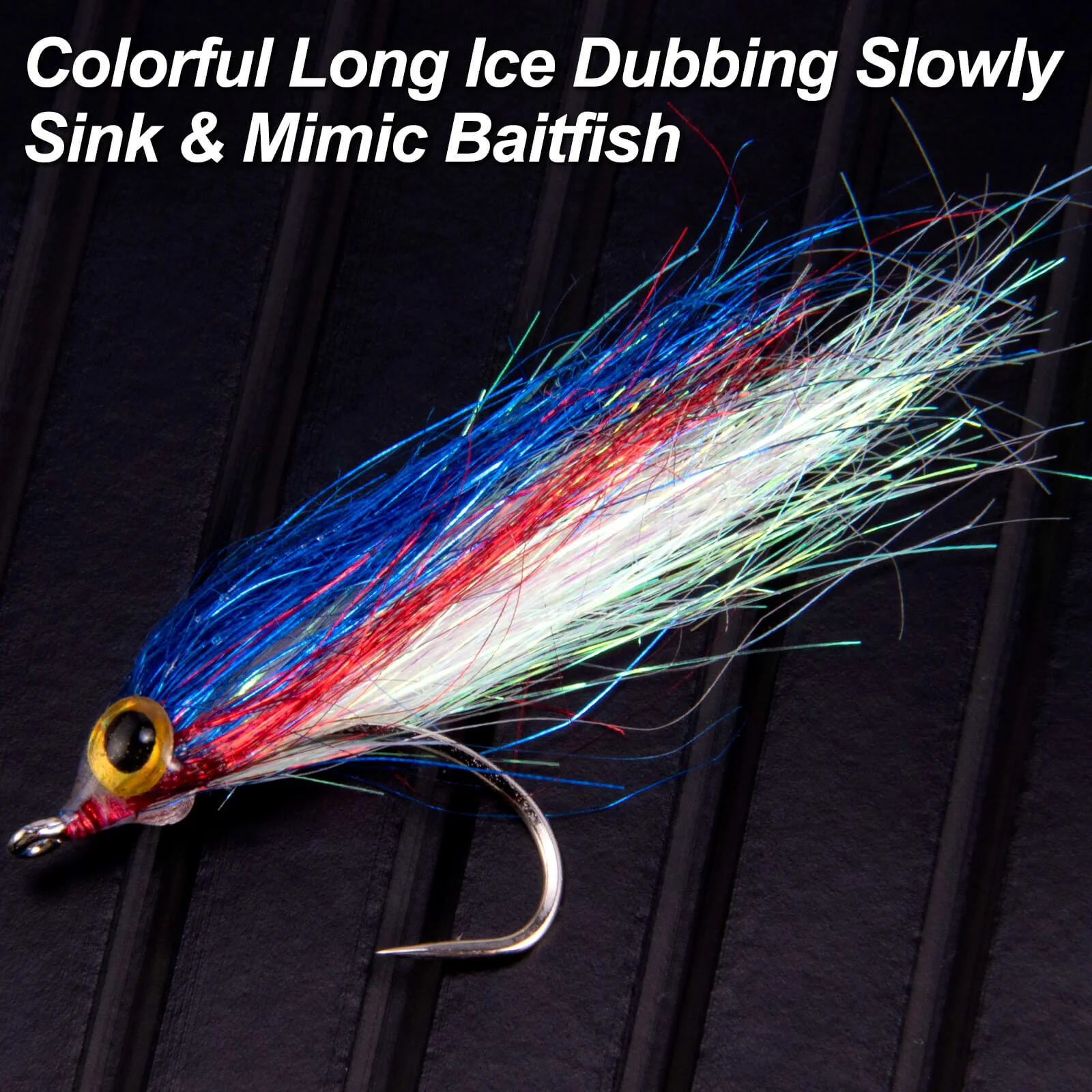 Dr.Fish 6pcs Wounded Minnow Fly Ice Dub - Image 5